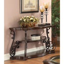 Coaster Furniture Laney 702449 Scrollwork Entryway Sofa Console Table - Deep Merlot IMAGE 1
