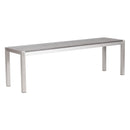 Zuo Metropolitan 701862 Double Bench - Grey & Silver IMAGE 1