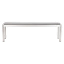 Zuo Metropolitan 701862 Double Bench - Grey & Silver IMAGE 3