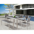 Zuo Metropolitan 701862 Double Bench - Grey & Silver IMAGE 6