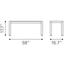 Zuo Metropolitan 701862 Double Bench - Grey & Silver IMAGE 7