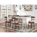 Signature Design by Ashley Valebeck D546D23 5 pc Counter Height Dining Set IMAGE 1