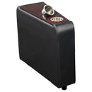 Coaster Furniture Toohey 600182 Upholstered Home Theater Storage Wedge Console - Black IMAGE 1