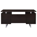 Coaster Furniture Lawtey 801521 60-inch 2-Drawer Office Computer Desk - Cappuccino IMAGE 7