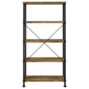 Coaster Furniture Analiese 801542 63-inch 4-shelf Bookshelf - Rustic Nutmeg IMAGE 5