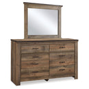 Signature Design by Ashley Trinell B446B89 9 pc Full Bookcase Bedroom Set IMAGE 2