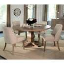 Coaster Furniture Florence 180200 Round 60-inch Wood Dining Table - Rustic Honey IMAGE 4