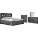Signature Design by Ashley Caitbrook B476B11 6 pc California King Bookcase Storage Bedroom Set IMAGE 1