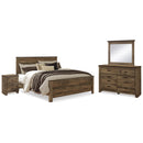 Signature Design by Ashley Trinell B446B94 6 pc King Panel Bedroom Set IMAGE 1