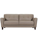 Violino Stationary Leather Match Sofa 31378-3-CREIGE IMAGE 2