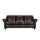 Violino Stationary Leather Match Sofa 3508-3-MERLOT IMAGE 4