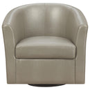Coaster Furniture Turner 902726 Upholstered Barrel Back Swivel Chair - Champagne IMAGE 2