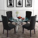 Worldwide Home Furnishings Solara Ii 201-160-40 Round Dining Table - Chrome IMAGE 4
