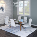 Worldwide Home Furnishings Maxim 202-489WT Dining Chair - White and Chrome IMAGE 4