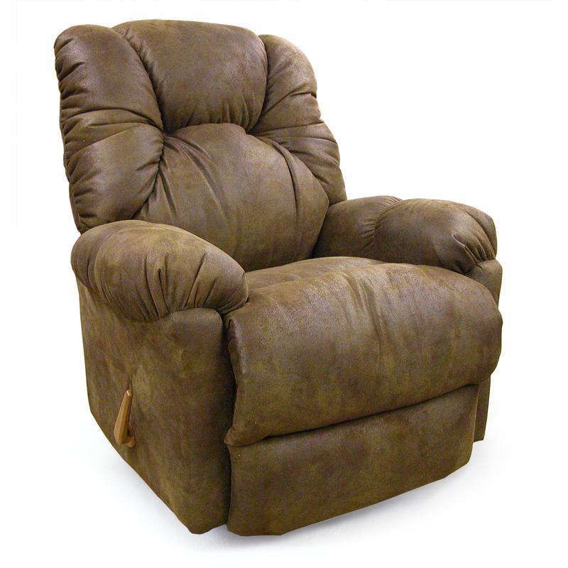 Best Home Furnishings Swivel Rocker Leather Recliner 9MW57