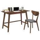 Coaster Furniture Karri 801095 2-piece Home Office Computer Desk and Chair Set - Walnut IMAGE 1