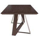 !nspire Drake 201-219WAL Rectangular Dining Table - Walnut IMAGE 3