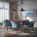 !nspire Drake 201-219WAL Rectangular Dining Table - Walnut IMAGE 6