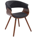 !nspire Holt 403-981CH Accent/Dining Chair - Charcoal and Walnut IMAGE 1