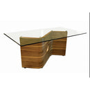 Bellini Modern Living Dakota Dining Table with Glass Top and Pedestal Base Dakota Dining Table IMAGE 1