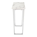 Zuo Atlas 100709 Console Table - White & Silver IMAGE 2
