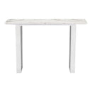 Zuo Atlas 100709 Console Table - White & Silver IMAGE 3