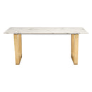 Zuo Atlas 100652 Dining Table - White & Gold IMAGE 3