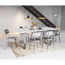 Zuo Atlas 100707 Dining Table - White & Silver IMAGE 7