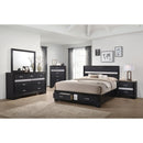 Coaster Furniture Miranda 206361Q 51-inch Wood Queen Storage Panel Bed - Black IMAGE 7