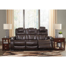 Signature Design by Ashley Warnerton Power Reclining Leather Look Sofa 7540715 IMAGE 4