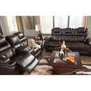 Signature Design by Ashley Warnerton Power Reclining Leather Look Loveseat with Console 7540718 IMAGE 15