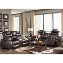 Signature Design by Ashley Warnerton Power Reclining Leather Look Loveseat with Console 7540718 IMAGE 19