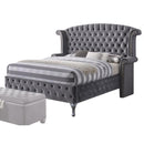 Acme Furniture Rebekah Queen Upholstered Panel Bed 25820Q IMAGE 1