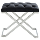!nspire Aldo 401-103BK Bench - Black and Silver IMAGE 1