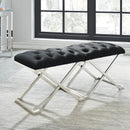 !nspire Aldo 401-103BK Bench - Black and Silver IMAGE 4