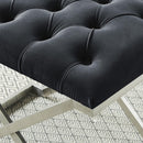 !nspire Aldo 401-103BK Bench - Black and Silver IMAGE 5