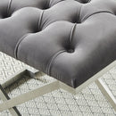 !nspire Aldo 401-103GY Bench - Grey and Silver IMAGE 5