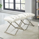 !nspire Aldo 401-103IV Bench - Ivory and Silver IMAGE 4