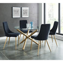 !nspire Carmilla 201-353GD Round Dining Table - Aged Gold IMAGE 2