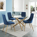 !nspire Carmilla 201-353GD Round Dining Table - Aged Gold IMAGE 4
