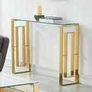 !nspire Eros 502-482GL Console/Desk - Gold IMAGE 2