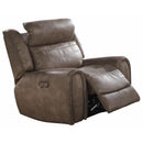 Lifestyle Power Fabric and Leather Look Recliner U61493-21B IMAGE 1