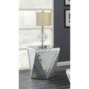 Coaster Furniture Amore 722507 Square Mirrored Acrylic Crystal Side End Table - Silver IMAGE 3