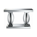 Coaster Furniture Amalia 722519 Mirrored Acrylic Entryway Sofa Console Table - Silver IMAGE 2