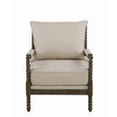 Coaster Furniture Blanchett 905362 Upholstered Bobbin Accent Chair - Beige and Natural IMAGE 2