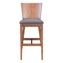 Zuo Ambrose 100983 Barstool - Walnut & Dark Grey IMAGE 3