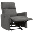 Marzilli International Inc. Nardo Glider Fabric Recliner Nardo-Charcoal IMAGE 2