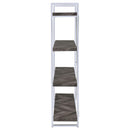 Coaster Furniture Grimma 802613 63-inch 4-shelf Bookshelf - Rustic Grey and Chrome IMAGE 4