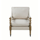 Coaster Furniture Dempsy 903058 Upholstered Accent Chair with Casters - Beige IMAGE 2