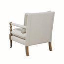 Coaster Furniture Dempsy 903058 Upholstered Accent Chair with Casters - Beige IMAGE 3